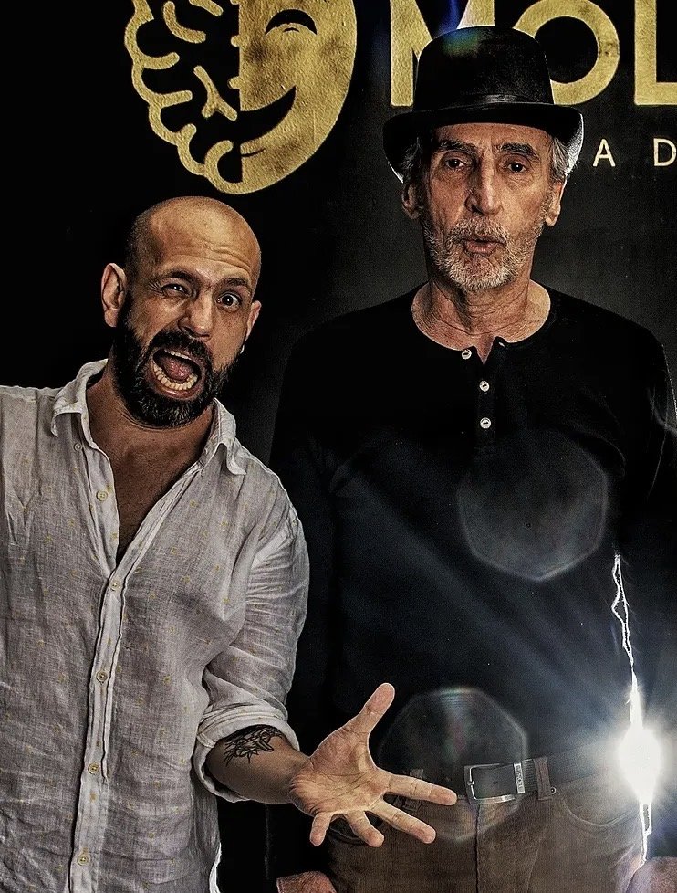 Juan Alejandro Gaviria con el maestro Carlos Botero en Academia Molière